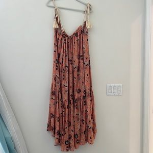 Cari printed cotton-blend voile maxi dress